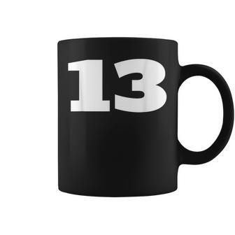 ナンバー13 Thirn スポーツチーム フロントプリント お揃い 誕生日 コーヒーマグ - Kawaiitshirt