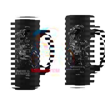 ネパール 自転車 リッチショウ お土産 ネパール カトマンズ コーヒーマグ - Kawaiitshirt