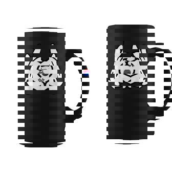 ハートを形作る漫画の手 韓国国旗 コーヒーマグ - Kawaiitshirt