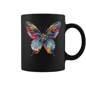 バタフライ カラフルな羽 バタフライ 蝶 コーヒーマグ - Kawaiitshirt