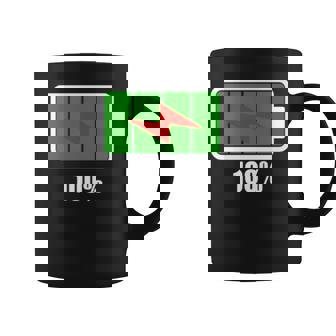 バッテリー100シャツ残量バッテリーフルパワーバッテリーフル。 長袖tシャツ コーヒーマグ - Kawaiitshirt