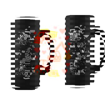 バレンタインデー 建設トラック 面白い 67 男の子 幼児 コーヒーマグ - Kawaiitshirt