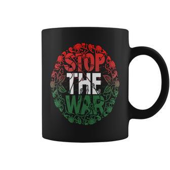 パレスチナ国旗 アラビア語タイポグラフィ パレスチナ国旗 長袖tシャツ コーヒーマグ - Kawaiitshirt