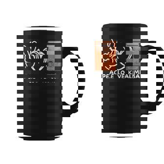 ピース、ラブカリンバレトロカリンバラバー コーヒーマグ - Kawaiitshirt