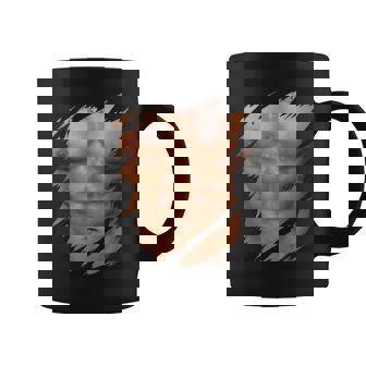 メンズ フェイク マッスル 破れた胸 腹筋 6パック コーヒーマグ - Kawaiitshirt