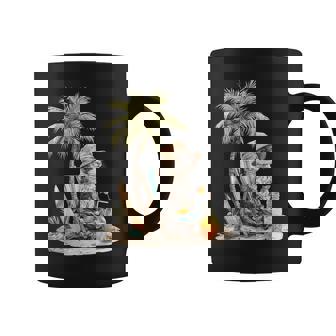 フェレット 果物 スキムボード ビーチツリー 動物 モチーフ フェレット コーヒーマグ - Kawaiitshirt