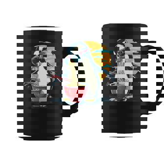 ペンギン食べる ラーメン サングラス アートワーク 和麺 コーヒーマグ - Kawaiitshirt