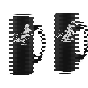 ミニマリスト スキー シルエット ウィンタースポーツ デザイン コーヒーマグ - Kawaiitshirt