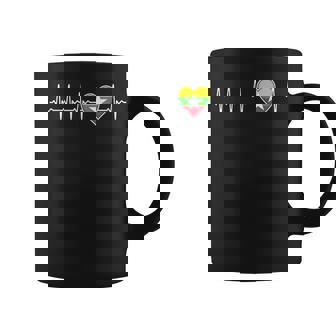 ミャンマー ハートビート ビルマ国旗とハート ラブ 家族 ビルマ コーヒーマグ - Kawaiitshirt