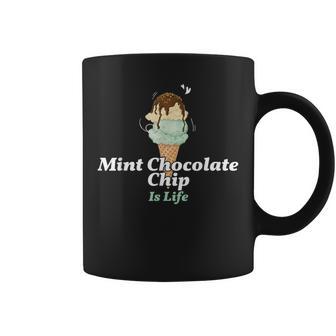 ミント・チョコレート・チップ・アイスクリームは人生だ コーヒーマグ - Kawaiitshirt