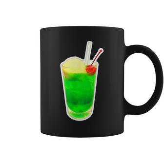 メロンソーダ／クリームソーダ（スイーツ ポップ）夏【サマータイム】昭和レトロ 80S かわいい デザイン コーヒーマグ - Kawaiitshirt