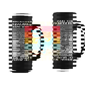 レトロ かわいい 漫画 恐竜 スキーヤー テレマーク スキー コーヒーマグ - Kawaiitshirt