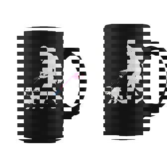 レトロ ビッグフット ウォーキング マルチーズ 犬 面白い サスカッチ 長袖tシャツ コーヒーマグ - Kawaiitshirt