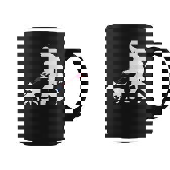 レトロ ビッグフットウォーキング 杖 コルソ 犬 面白い サスカッチ 長袖tシャツ コーヒーマグ - Kawaiitshirt