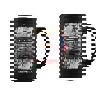 レトロスタイル オールドスクールミュージックテープ カセット ヴィンテージ ミックステープ 長袖tシャツ コーヒーマグ - Kawaiitshirt