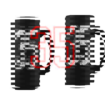 ヴィンテージナンバー 35 ホワイトレッドスポーツ代表チームナンバー 35 コーヒーマグ - Kawaiitshirt