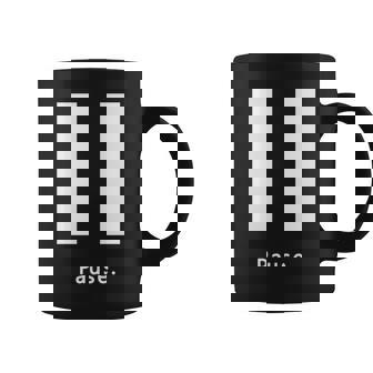 一時停止ボタン 長袖tシャツ コーヒーマグ - Kawaiitshirt