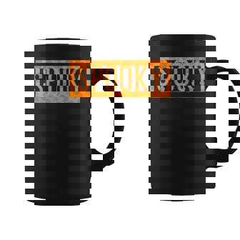 不気味なオレンジハロウィンパンプキン柄tシャツ コーヒーマグ - Kawaiitshirt