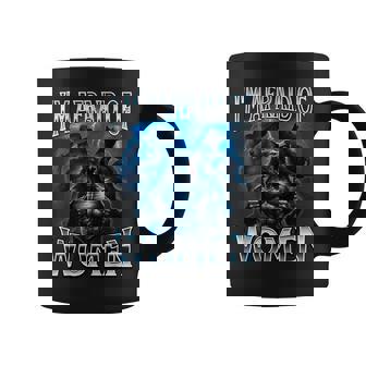 女が怖い狼アルファ・ウルフ・ミーム・クリンジ・ビアード コーヒーマグ - Kawaiitshirt