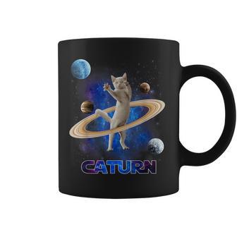 宇宙の土星猫土星ギャラクシー面白い子猫猫の恋人 コーヒーマグ - Kawaiitshirt