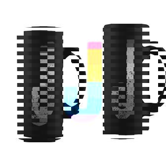 文字 J 大文字 アルファベット モノグラム イニシャル レインボー アルファベット J コーヒーマグ - Kawaiitshirt
