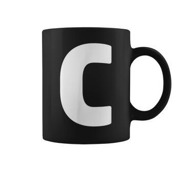 文字c 大文字 アルファベット モノグラム イニシャル コーヒーマグ - Kawaiitshirt