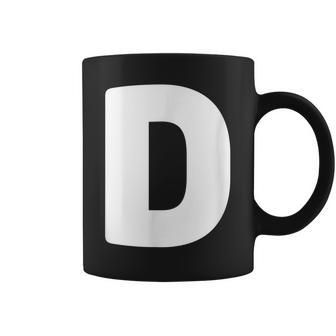 文字d 大文字 アルファベット モノグラム イニシャル コーヒーマグ - Kawaiitshirt