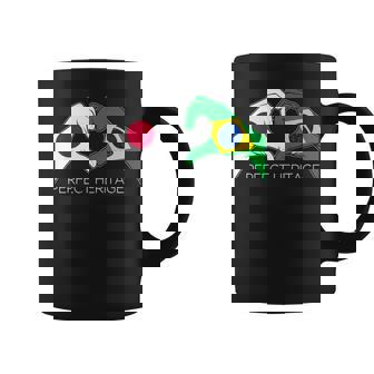 日本とブラジル ブラジル 日本人 パーフェクトヘリテージ ハート 長袖tシャツ コーヒーマグ - Kawaiitshirt