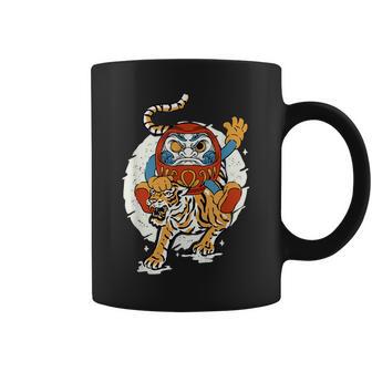 日本のトラ ラッキーだるま人形 日本の伝統 コーヒーマグ - Kawaiitshirt