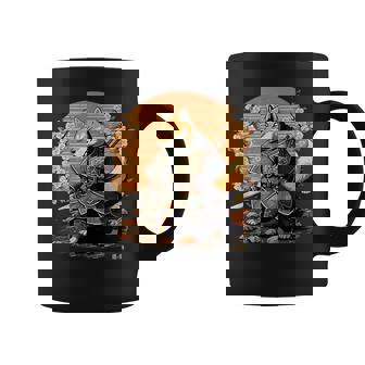 日本アート 柴犬 忍者 浮世絵 アニメ風 侍犬 コーヒーマグ - Kawaiitshirt