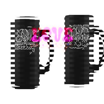 明るいピンク Loveibes ハート ネオンエナジー 長袖tシャツ コーヒーマグ - Kawaiitshirt