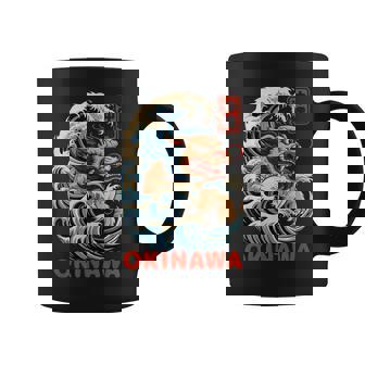 沖縄シーサー 日本漢字 ライオン レトロ アニメ 日本 お土産 コーヒーマグ - Kawaiitshirt