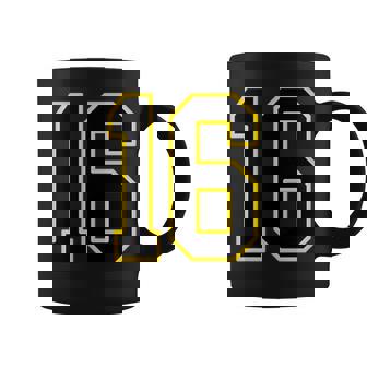 番号 16インチ ブラック コーヒーマグ - Kawaiitshirt