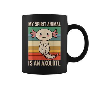 私のスピリットアニマルはウーパールーパーかわいいアホロートルキッズ コーヒーマグ - Kawaiitshirt