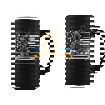 細いブルーライン K9 ジャーマンシェパード 犬 警察官 コーヒーマグ - Kawaiitshirt