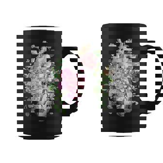 花の解剖学 人間の心とバラ、ボタニカルハート コーヒーマグ - Kawaiitshirt