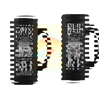 英語は大切だけど数学はもっと大事、数学ダジャレは面白い コーヒーマグ - Kawaiitshirt