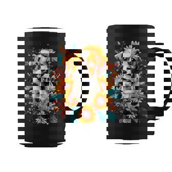 面白いtシャツ ジャックラッセルテリア ひまわり イヌ メンズ グッズ かわいい おもしろ 面白い 服 ネタ コーヒーマグ - Kawaiitshirt