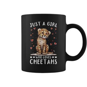 面白いチーターアニマル。チーターが大好きな女の子だけ。 コーヒーマグ - Kawaiitshirt