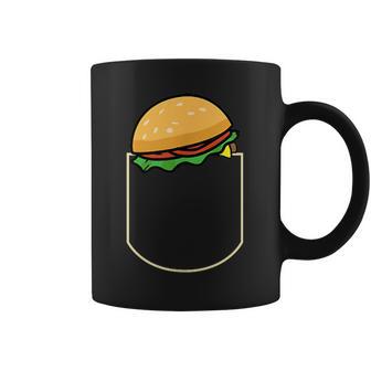 面白いハンバーガー ポケット入り ギフト チーズバーガー ポケット コーヒーマグ - Kawaiitshirt