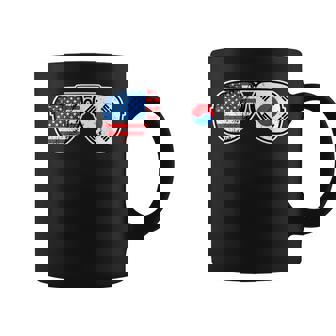 韓国アメリカン プライド サングラス 韓国国旗 アメリカ国旗 コーヒーマグ - Kawaiitshirt