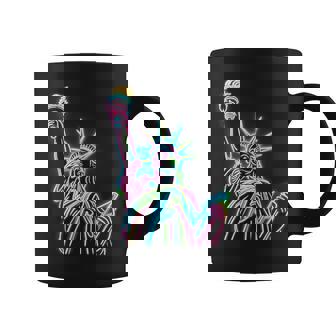 鮮やかな自由の女神tシャツ カラフルなアイコン コーヒーマグ - Kawaiitshirt