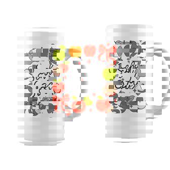 2nd Grade Teacher Squad Apples Coquette Bow Back To School Coffee Mug | Mazezy