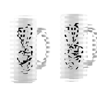 2本指 ピースサイン キュート ビクトリー ハンド ジェスチャー ピースシンボル コーヒーマグ - Kawaiitshirt