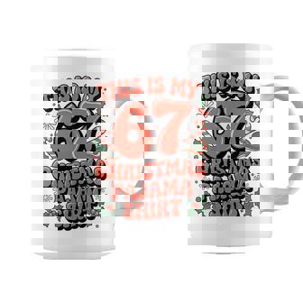 This Is My 6 7 Christmas Pajama Matching Family Tri-Blend Coffee Mug | Mazezy