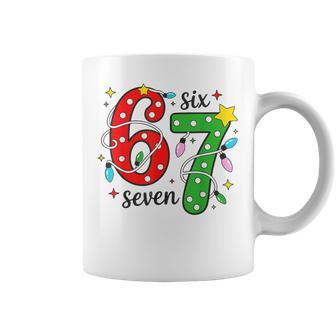 6 7 Six Seven Gen Z Alpha Meme Slang Xmas Christmas Coffee Mug - Thegiftio UK