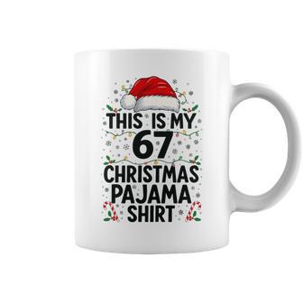 This My 67 Christmas Pajama 67 Meme Gen Alpha Boys Girls Tri-Blend Coffee Mug - Thegiftio UK