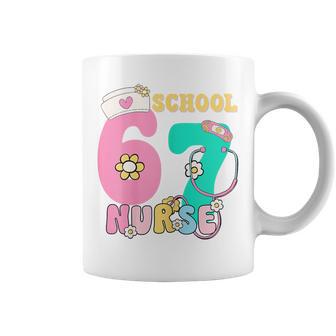 67 Meme School Nurse Pastel Retro Coffee Mug - Thegiftio UK