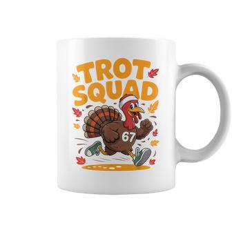 67 Meme Thanksgiving Turkey Trot Squad 67 Running Turkey Coffee Mug | Mazezy
