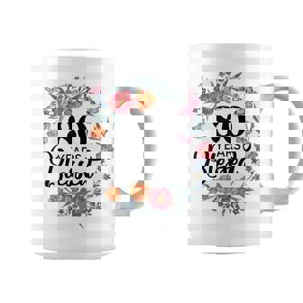 80 Years Blessed 80 Year Old Bday Floral 80Th Birthday Coffee Mug | Seseable UK